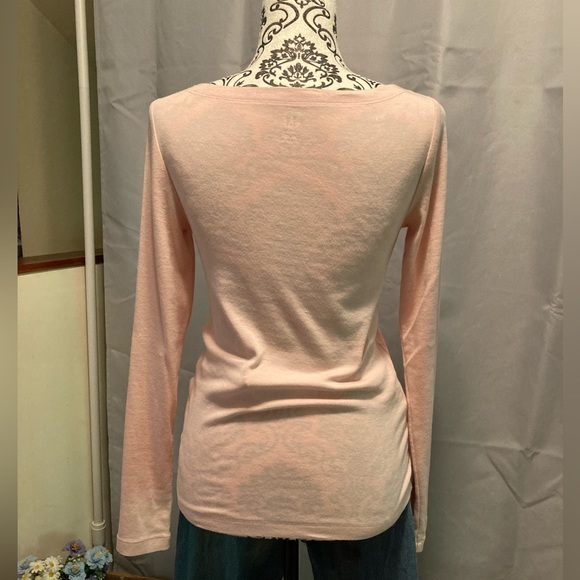 GAP Modern Boatneck T-Shirt Long Sleeve (S) Ballet Pink - Picture 3 of 11